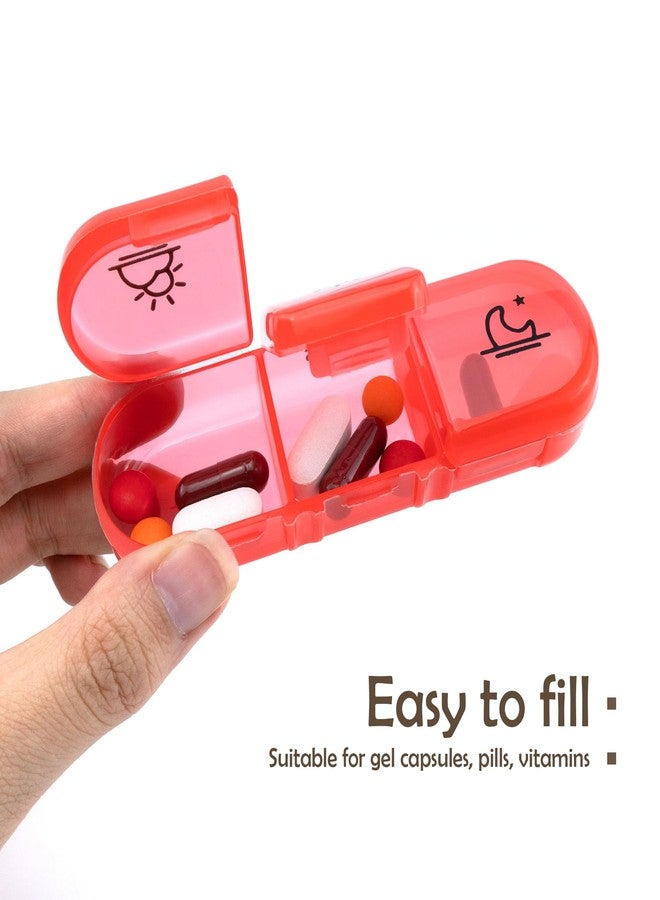 Quacc 1 PCS Weekly Pill Box Organizer 7 Day 3 Times Portable Travel Medicine Pill Organizer Tablet Box for Gel Capsules, Fish Oils, Vitamins, Supplements (Colorful) - Image 3
